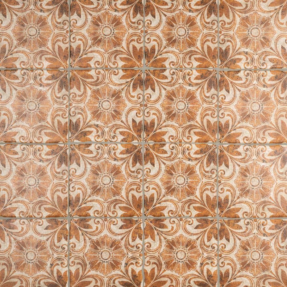 Costa Arena Decor Dahlia 7-3/4 in. x 7-3/4 in. Ceramic Floor and Wall Tile (10.75 sq. ft./Case)