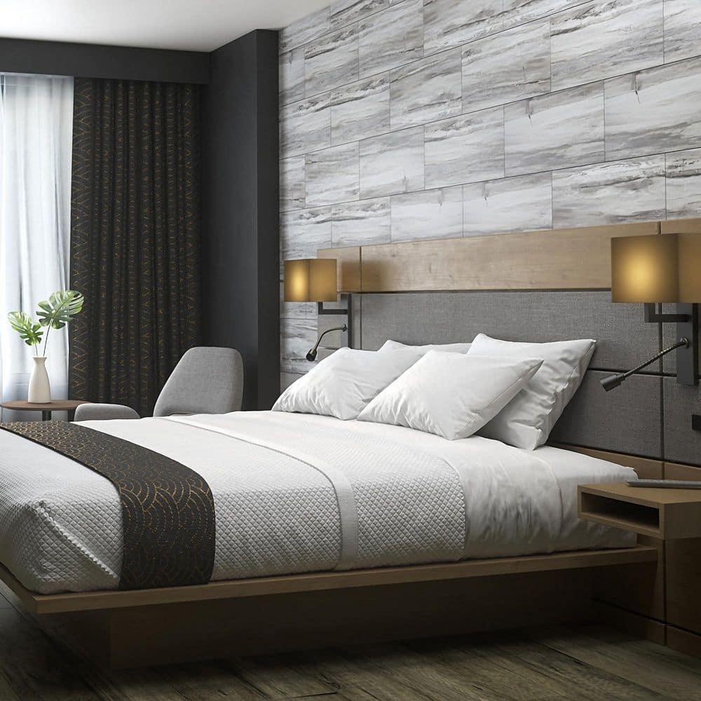 Palisade 25.6 in. x 14.8 in. Interlocking Vinyl Waterproof Wall Tiles