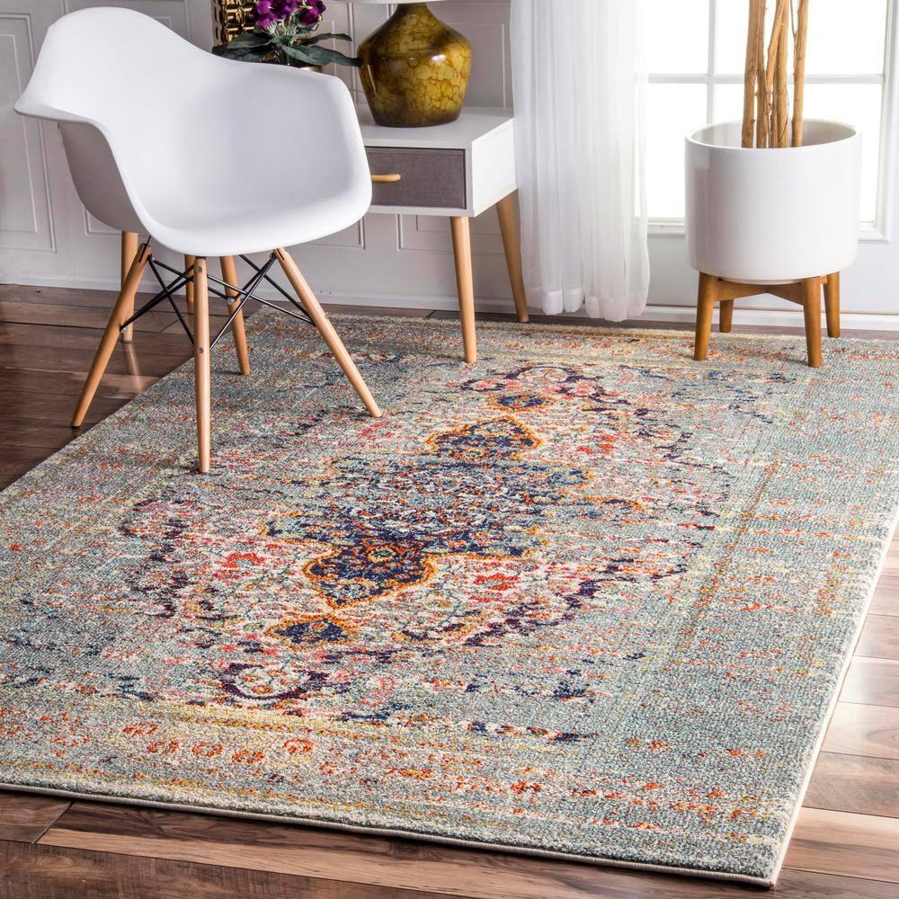 nuLOOM Sarita Distressed Persian Area Rug, 12' x 15', Gray