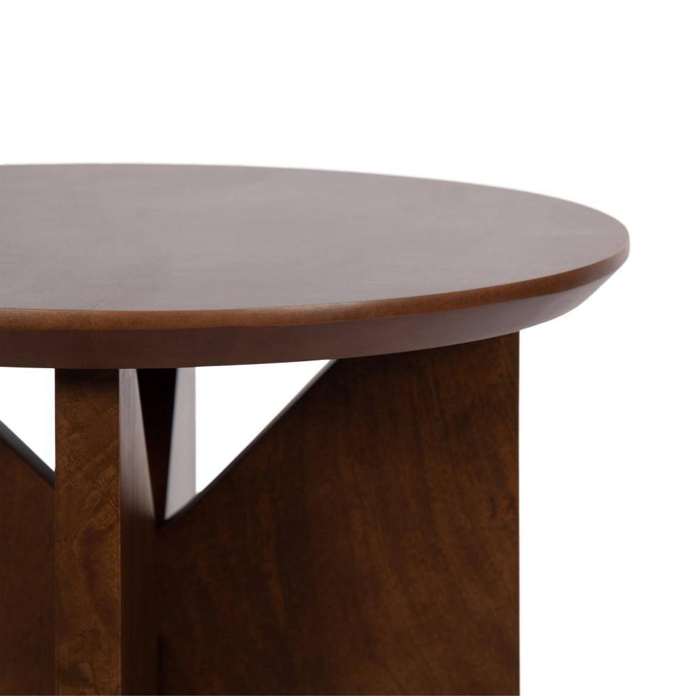 Kate and Laurel Faiza Wood Side Table, 18x18x20, Walnut Brown