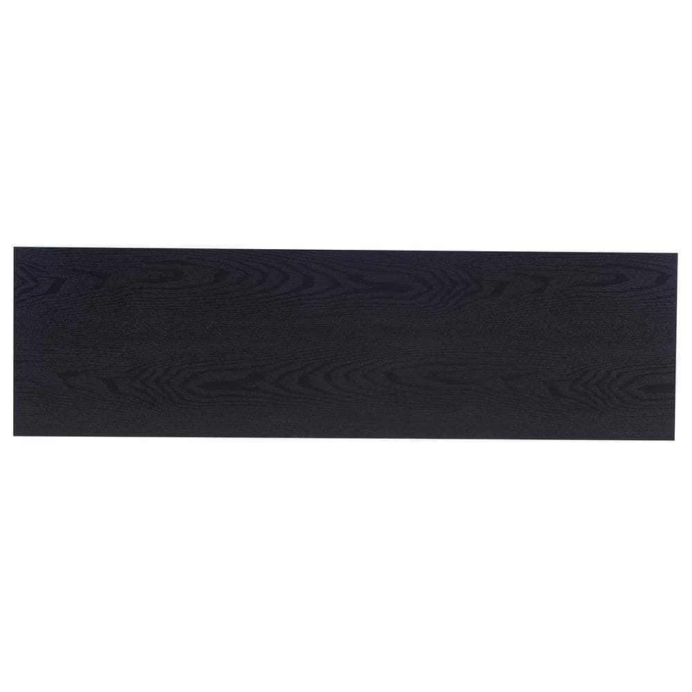 Thalia Modern Black MDF 55" TV Stand with Open Shelving