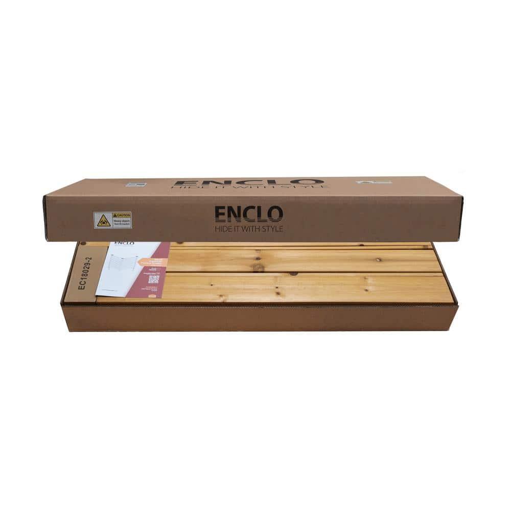 4ft H x 4ft W (2 Panels) No Dig Enclo Premium Wood Privacy Screen, Ideal Outdoor Privacy Wall, Pool Equipment Enclosure, Cedar Privacy Fence, Trash Can Enclosures, Air Conditioner Fence, EC18029