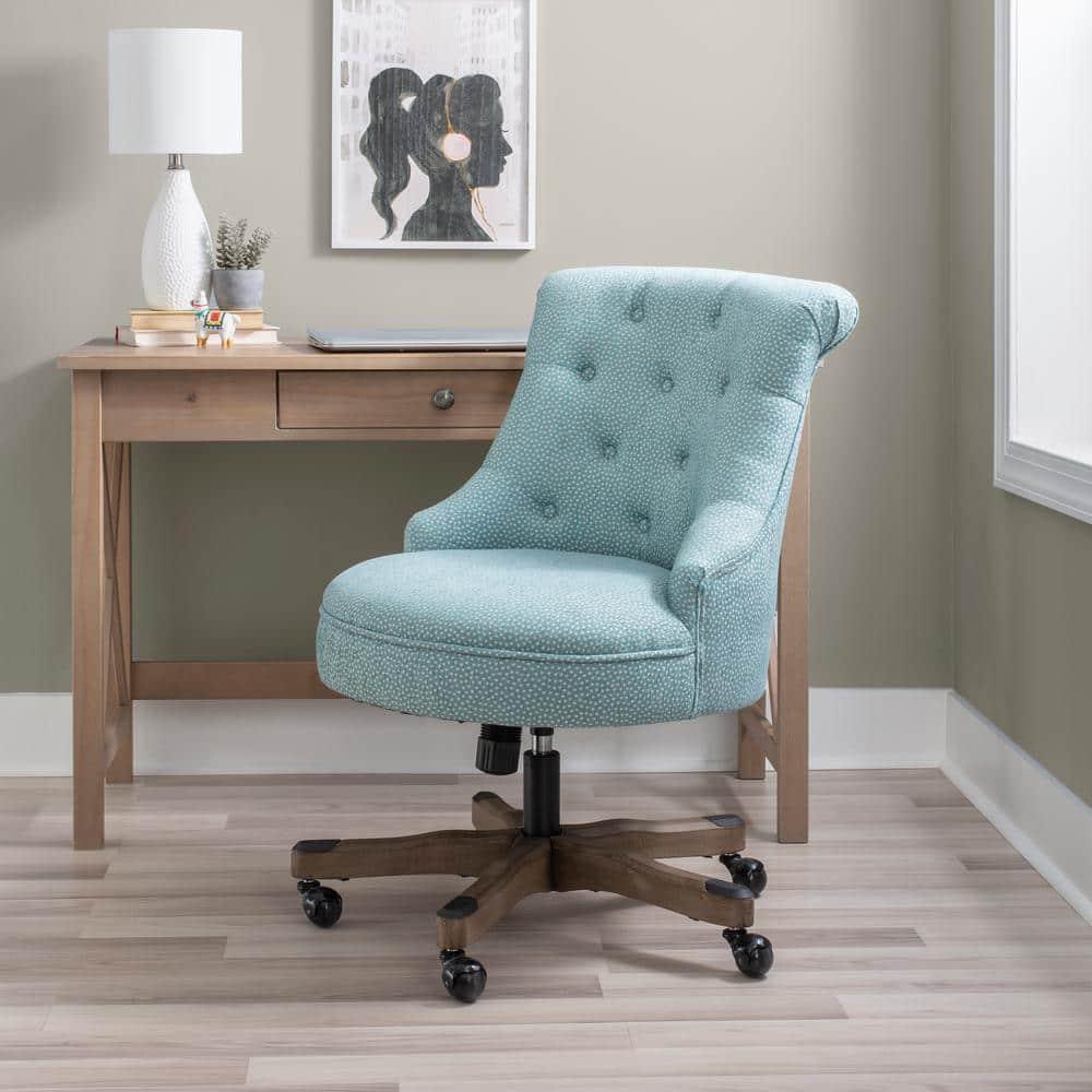 Sinclair Tufted Swivel Office Chair with Casters, Adjustable - Linon
