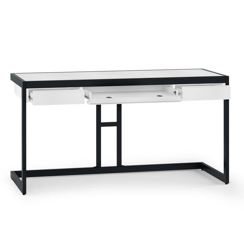 Simpli Home Erina SOLID ACACIA WOOD 60" Desk in Distressed White