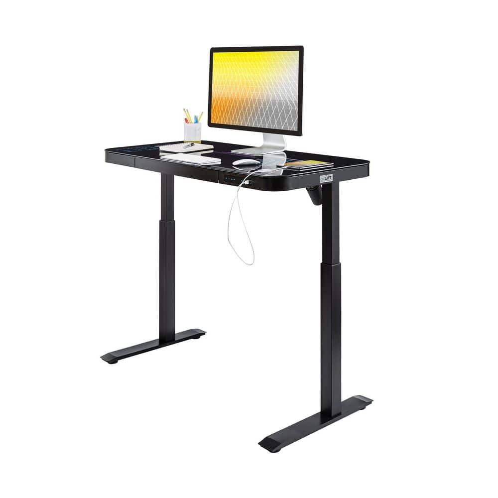 airLIFT 48" W Electric Adjustable Height Tempered Glass Desk