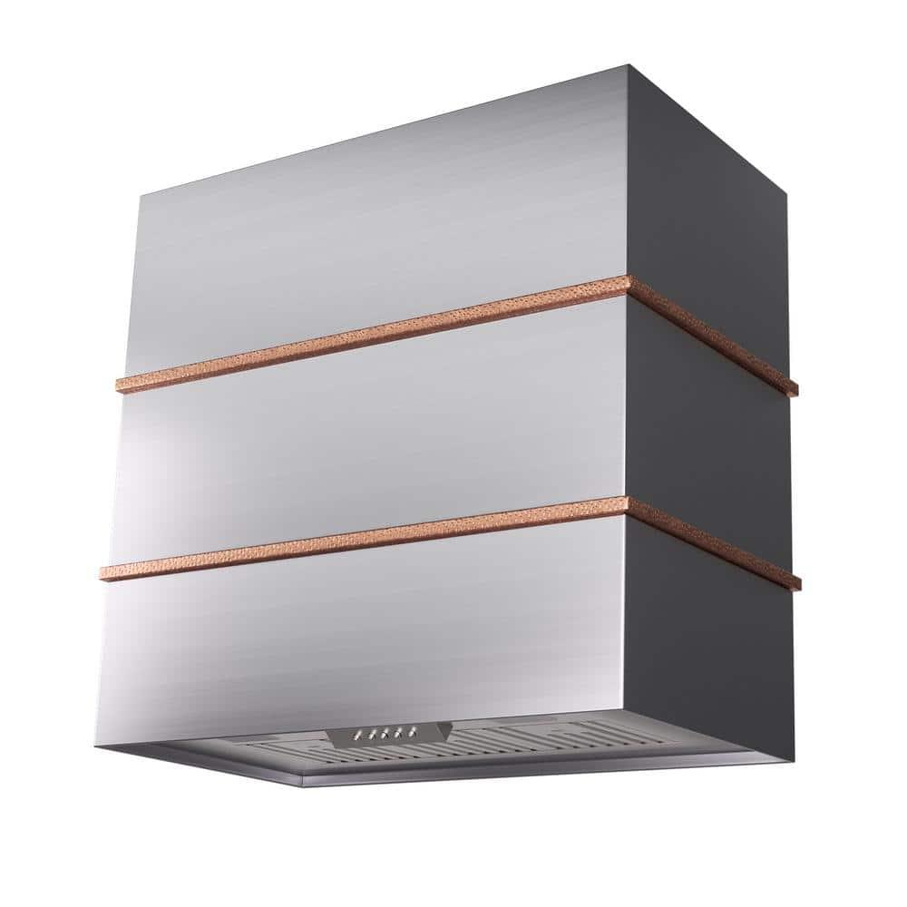 Akicon Akicon 30" Stainless Steel 600 CFM Ducted (Vented) Wall Mounted Required Range Hood AK-HS30HC-BSC