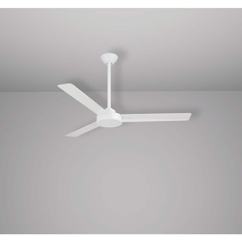 52" Minka Aire Modern 3 Blade Indoor Ceiling Fan Flat White for Living Room Kitchen Bedroom Family Dining Home House Office