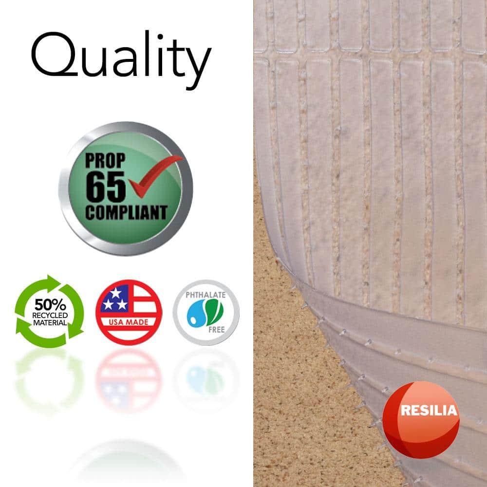 Resilia 27" x 6' Clear Vinyl Plastic Deep-Pile Floor Runner/Protector