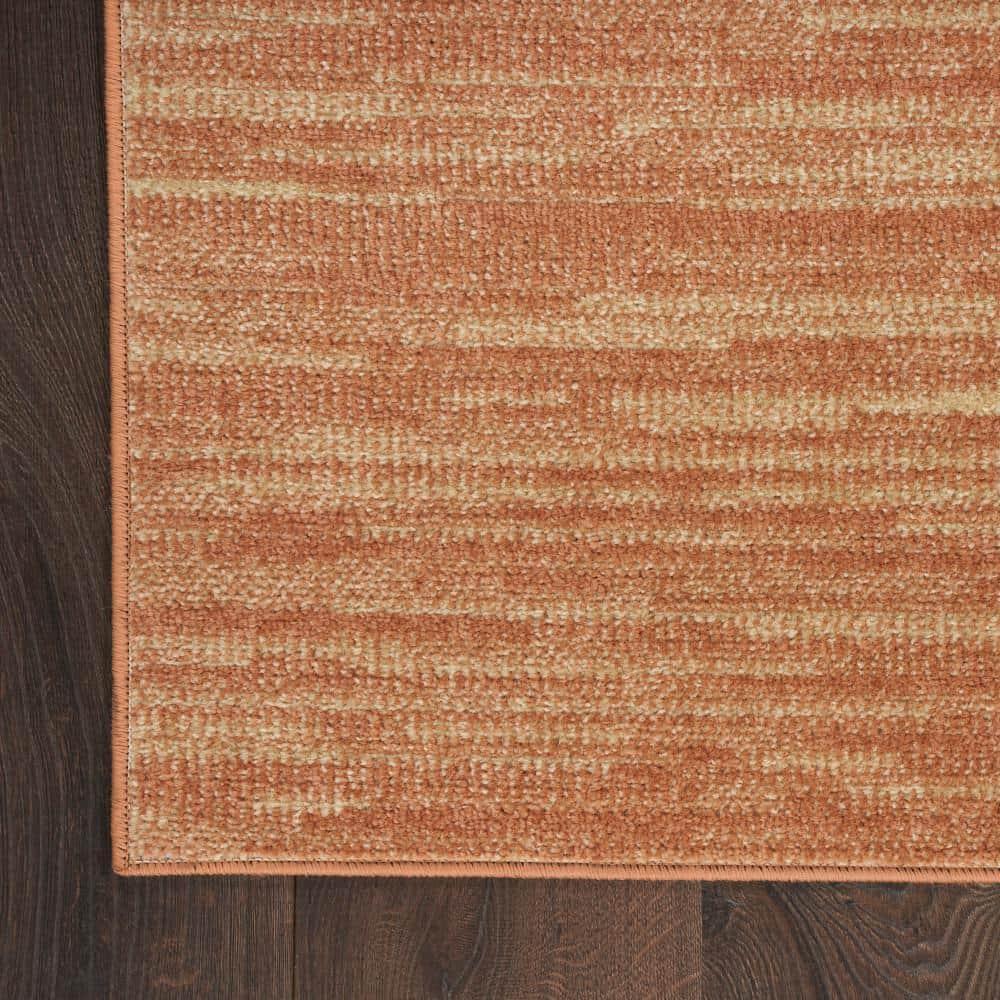 Nourison Essentials Easy Care Indoor Outdoor Area Rug - Rust 9' x 12'