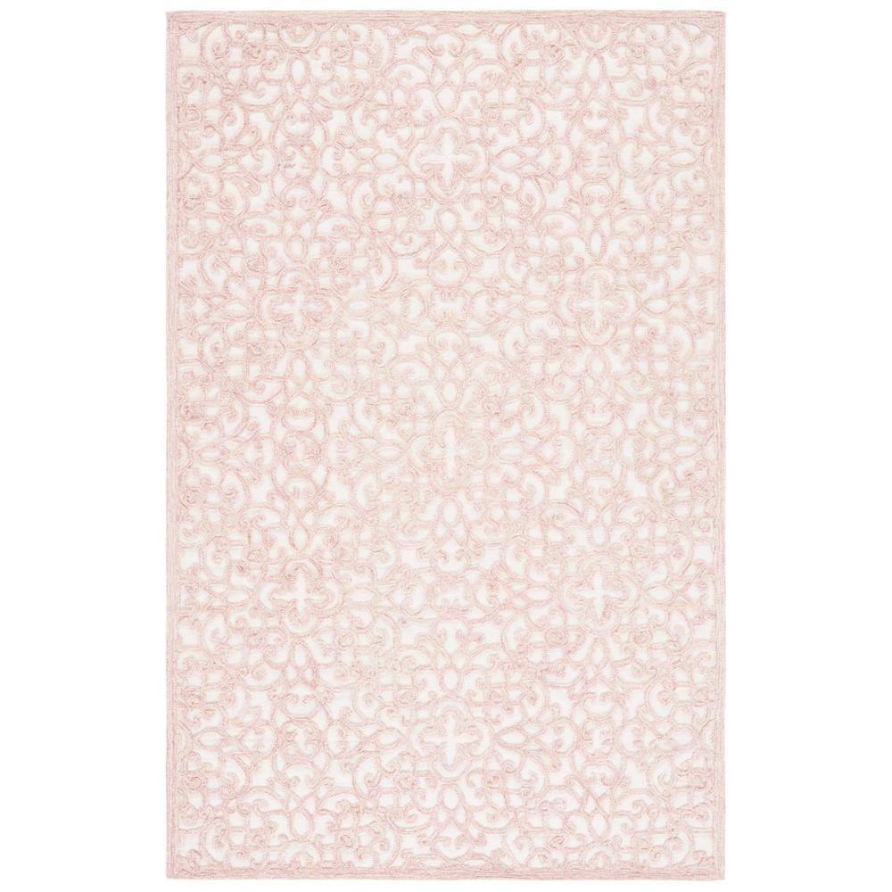 Trace TRC103 Hand Tufted Indoor Area Rug - Ivory/Pink - 6'x9' - Safavieh