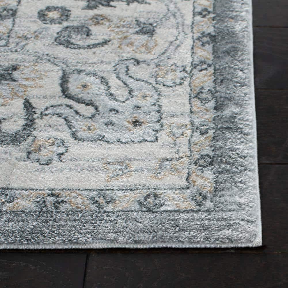 Isabella ISA940 Power Loomed Area Rug - Grey/Cream - 4'x6' - Safavieh.