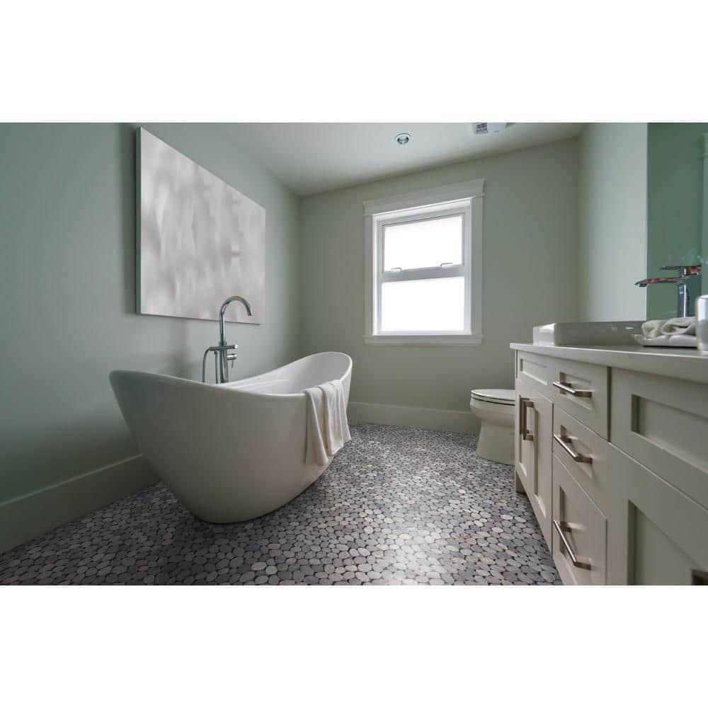 Cruz Bay Studio Natural Stone Pebbles Mosaic Wall & Floor Tile