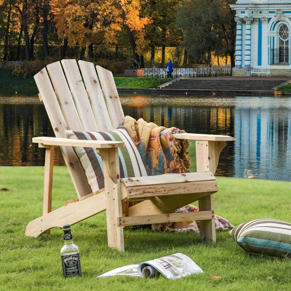 Classic Unfinished Wood Adirondack Chair