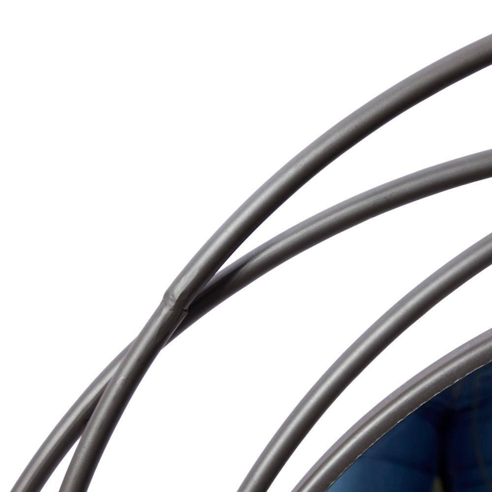 DecMode Gray Modern Metal Wall Mirror with Overlapping Rings Frame, 42"W x 40"H