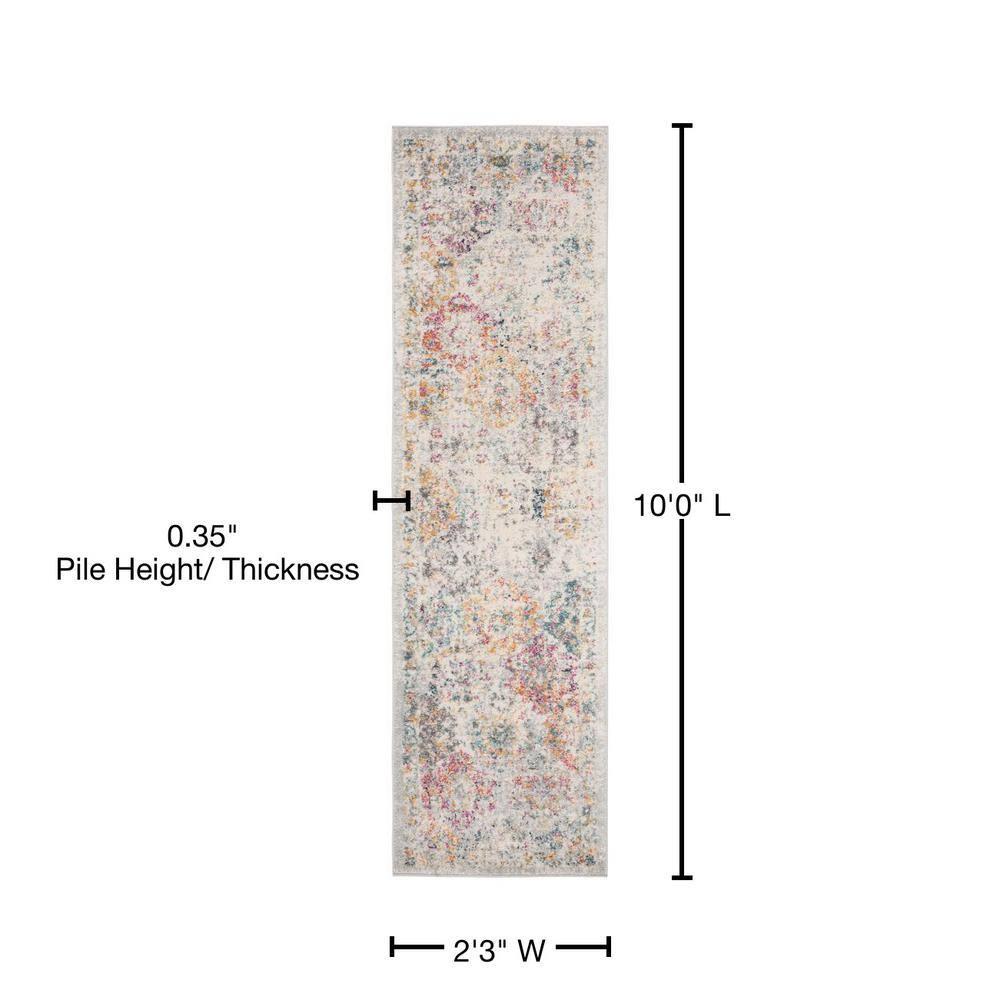 Madison MAD611 Power Loomed Indoor Runner Rug - Grey/Gold - 2'3"x10' - Safavieh