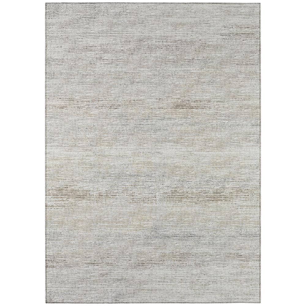 Addison Rugs Indoor/ Outdoor Marston Dynamic Transitional Striped Washable Area Rug 10' x 14' - Beige
