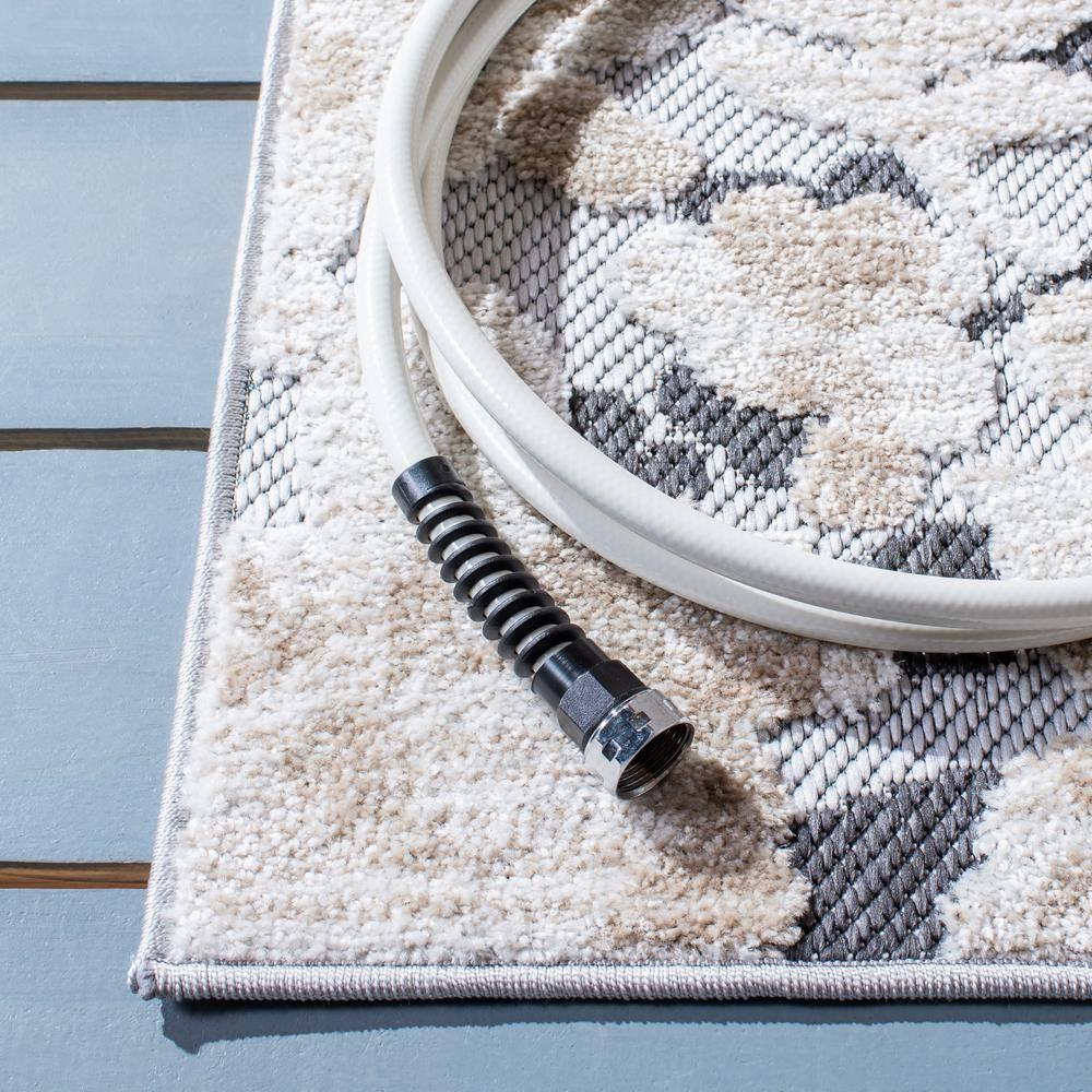 Cabana CBN672 Power Loomed Indoor Accent Rug - Ivory/Charcoal - 3'x5' - Safavieh