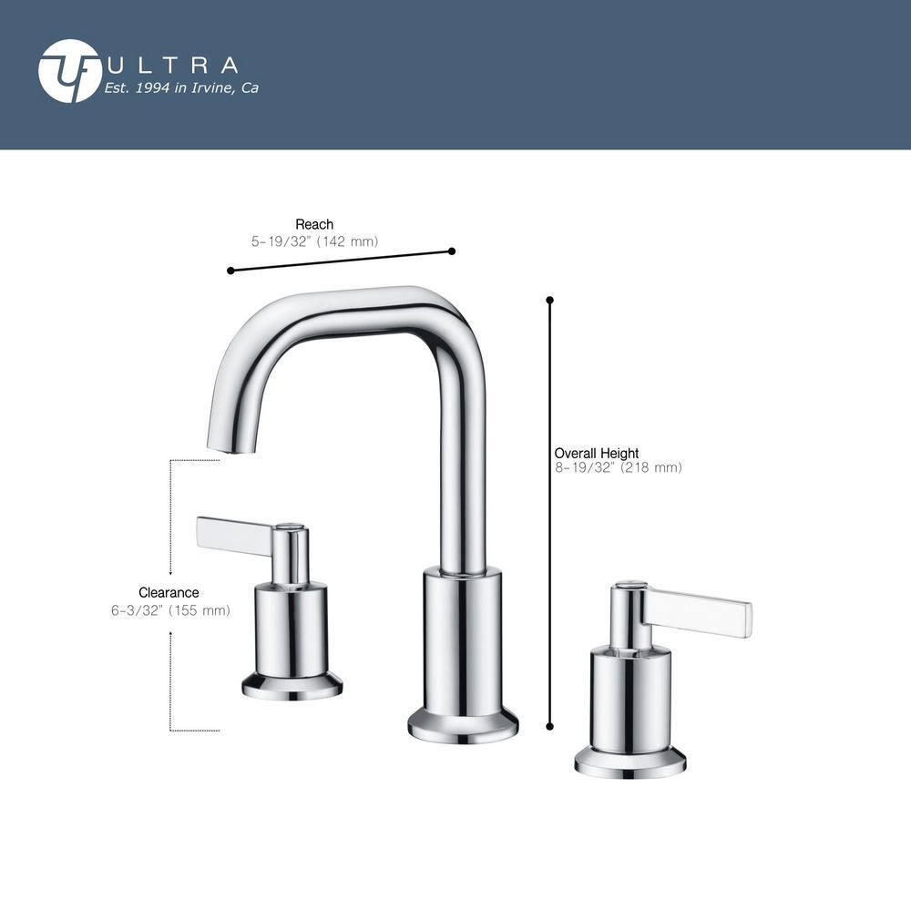 Kree Widespread 2-handle Bathroom Faucet with Drain Assembly