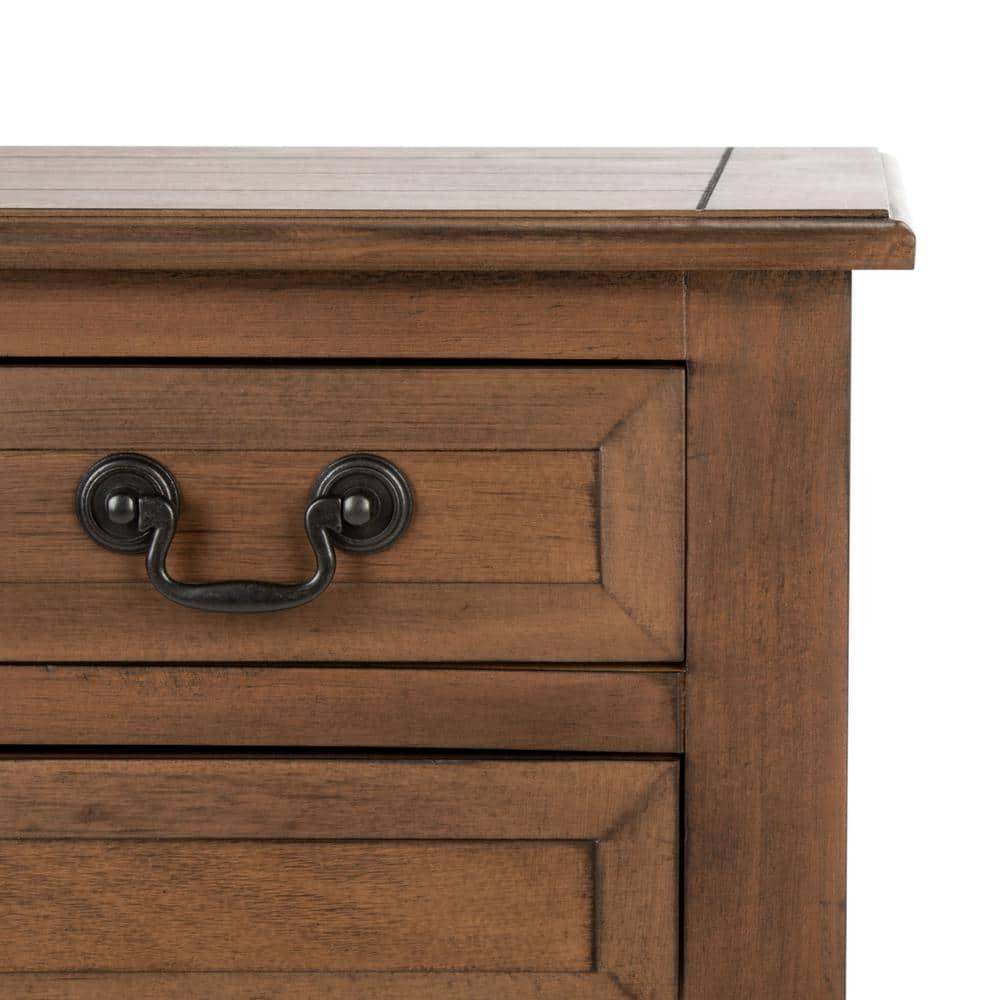 Primrose 3 Drawer Console Table - Brown - Safavieh