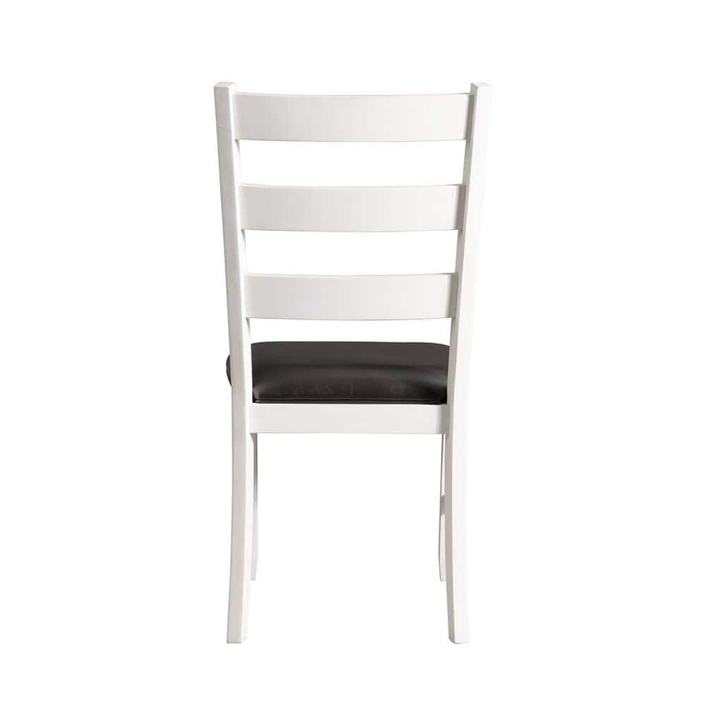 5pc Kona Dining Set Brown - Picket House Furnishings: Ladder Back Chairs, Wood Frame, Polyester Seat