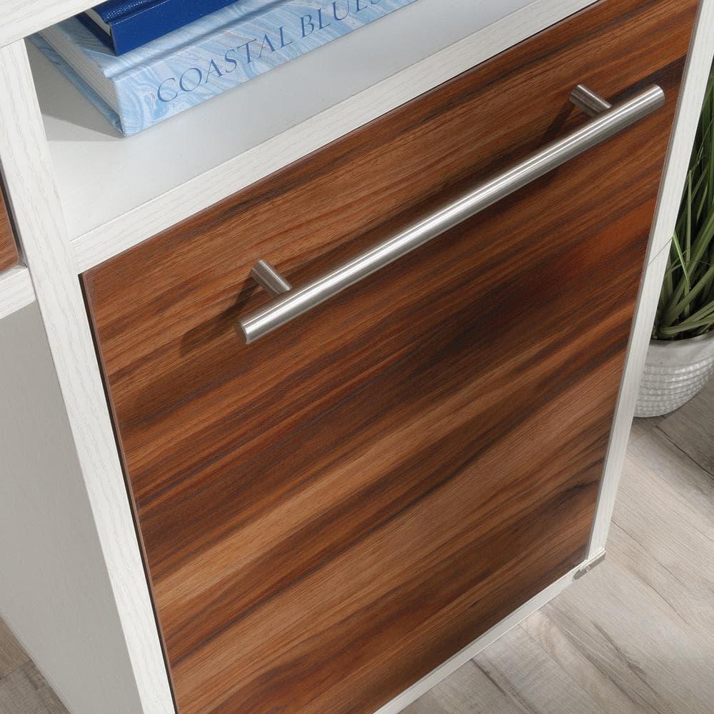 Vista Key Single Pedestal Desk Pearl Oak - Sauder