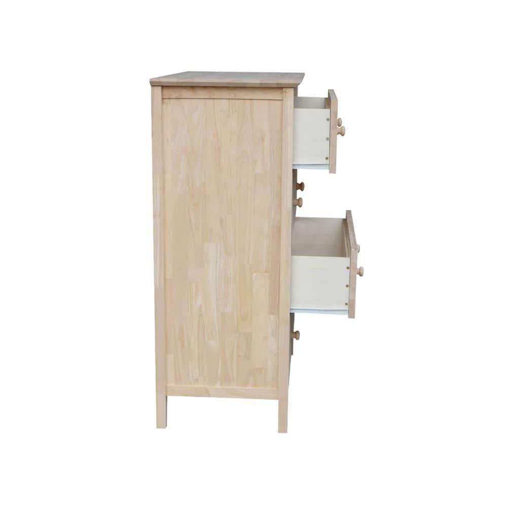 Brooklyn 4-Drawer Unfinished Wood Chest of Drawers