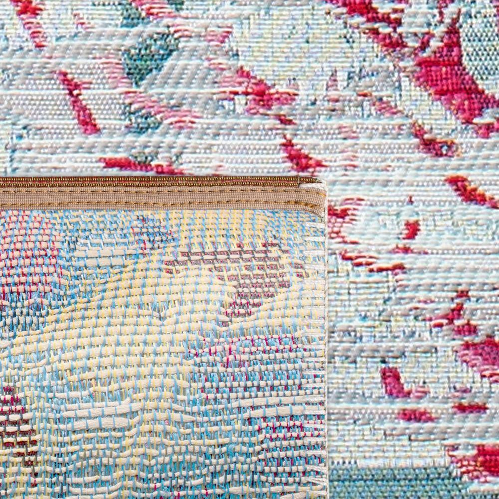 Barbados BAR535 Power Loomed Indoor/Outdoor Accent Rug - Teal/White - 3'3"x5'3" - Safavieh.