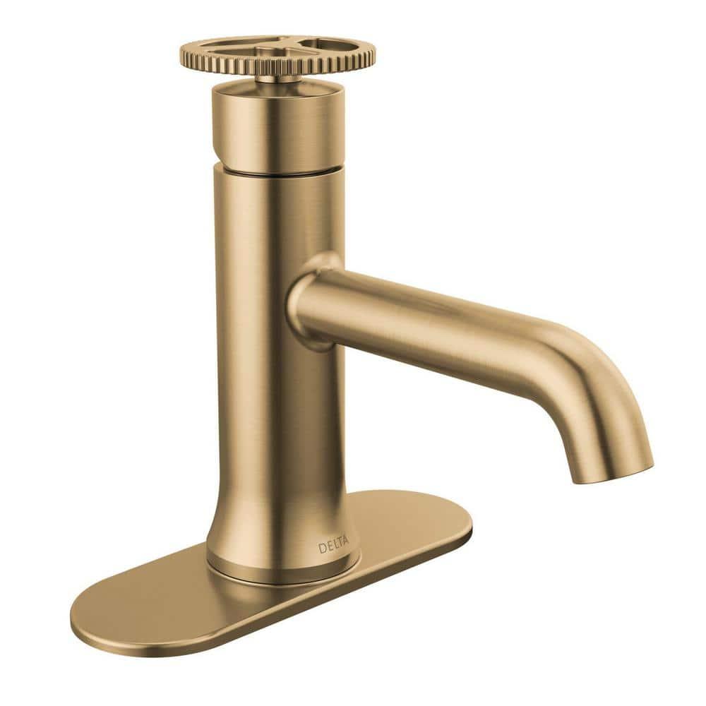 Trinsic Single Hole Bathroom Faucet with Wheel Handle, Single Handle Bathroom Sink Faucet