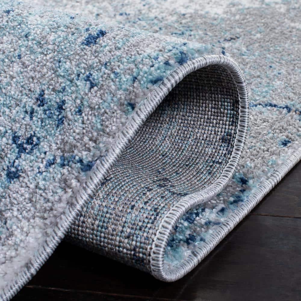 Aston ASN708 Power Loomed Indoor Area Rug - Grey/Blue - 8'x10' - Safavieh