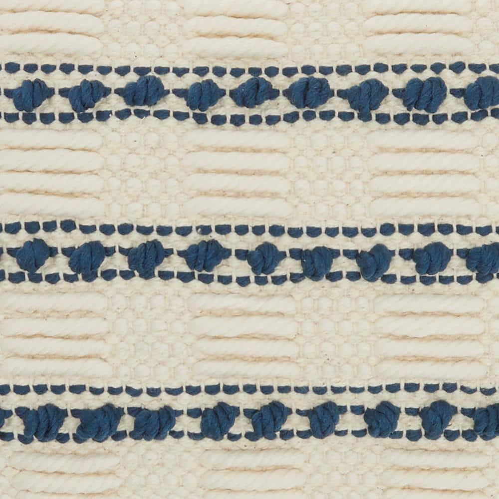 Mina Victory GC384-012020 Textured Cotton Blend Throw Pillow