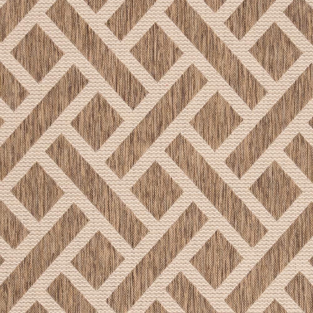 Courtyard CY6306 Power Loomed Indoor/Outdoor Area Rug - Brown/Light Beige - 5'3"x7'7" - Safavieh.