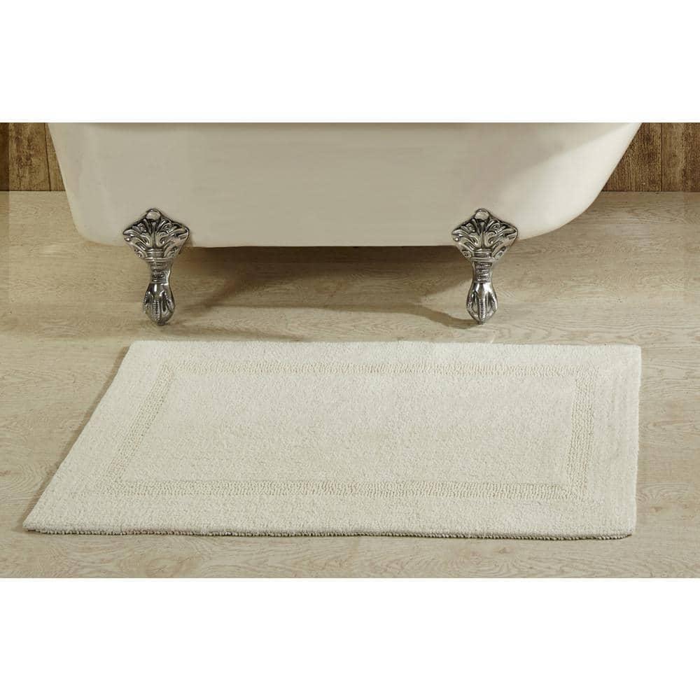 24"x40" Lux Collection Bath Rug Ivory - Better Trends: Cotton, Tufted, Machine Washable, No Backing