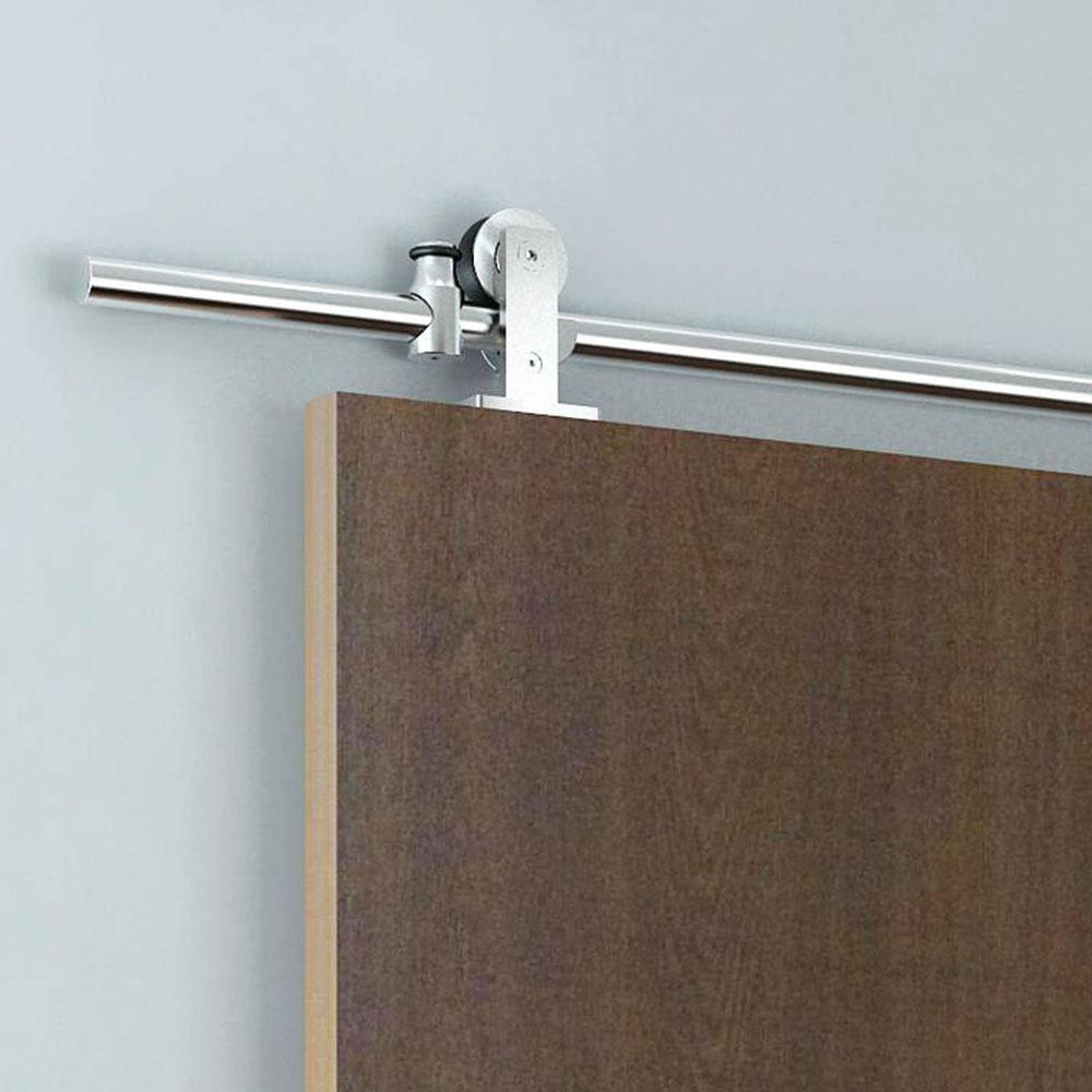 Sliding Rolling Barn Door Hardware Kit for Single Wood Doors with Fittings