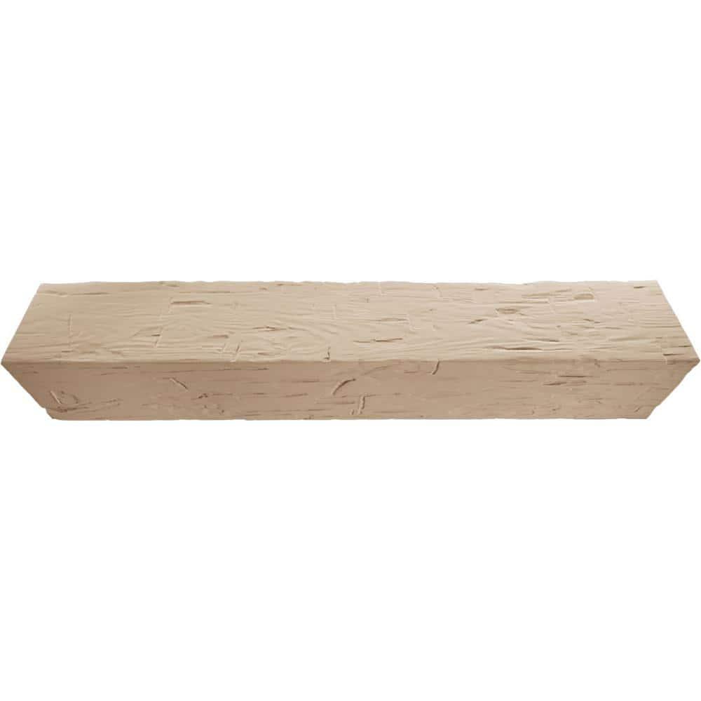 Ekena Millwork Hand Hewn Timberthane Faux Wood 3-Sided Ceiling Beam (U-beam)