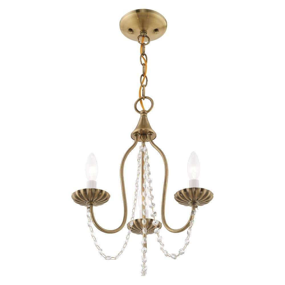 Livex Lighting Alessia 3 - Light Chandelier in  Antique Brass