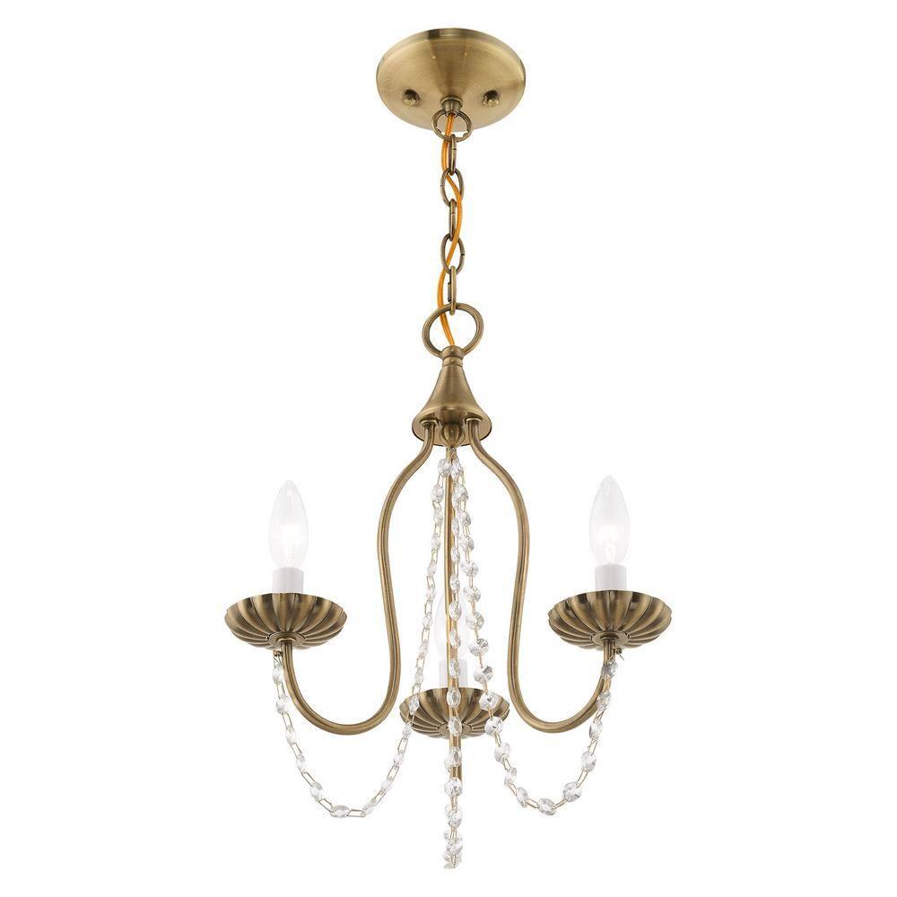 Livex Lighting Alessia 3 - Light Chandelier in  Antique Brass