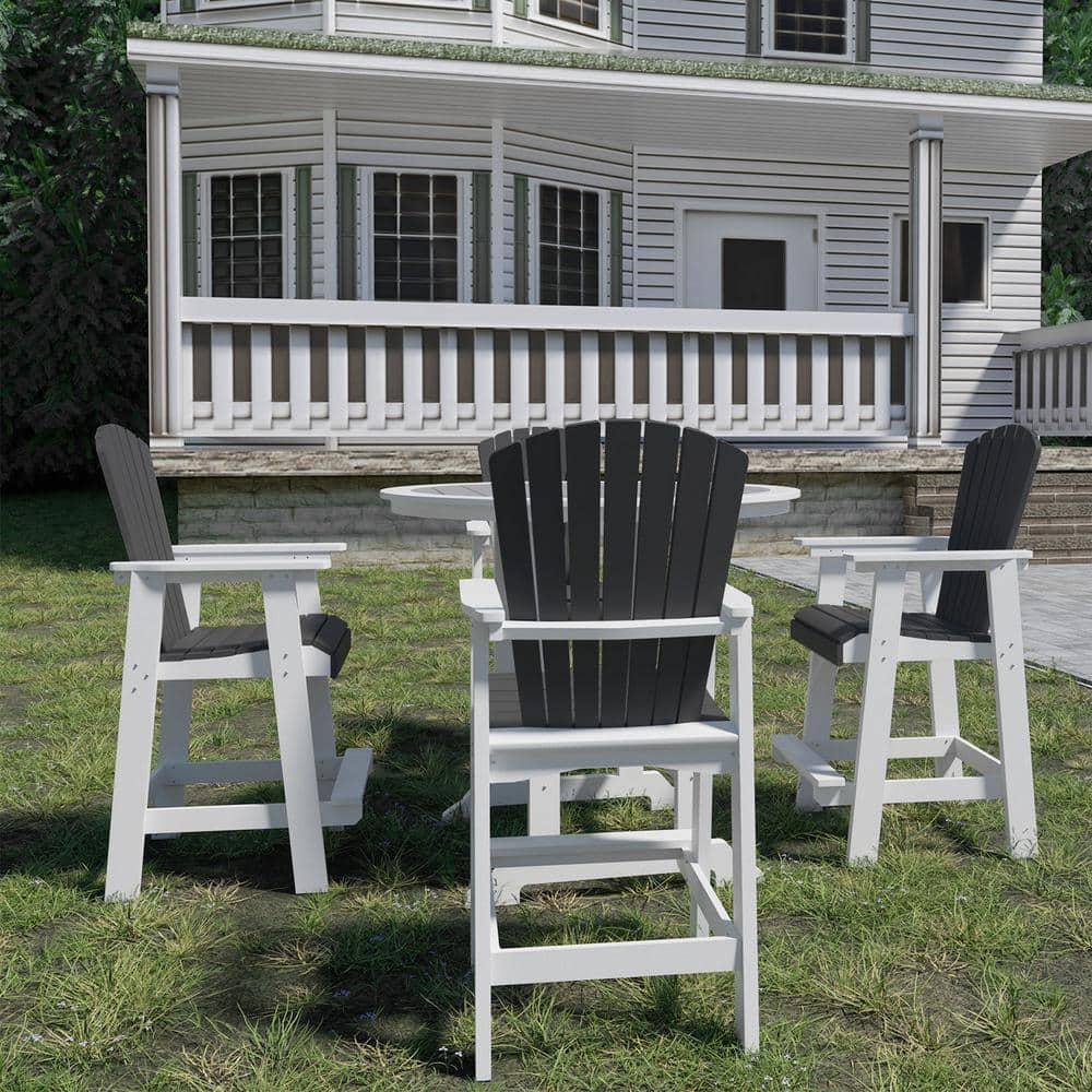 Ceballos Patio Bar Table Set High Top Outdoor Table And Chairs Set Of 5 Bar Table & Stools Set With Tall Adirondack Chairs Set For 4