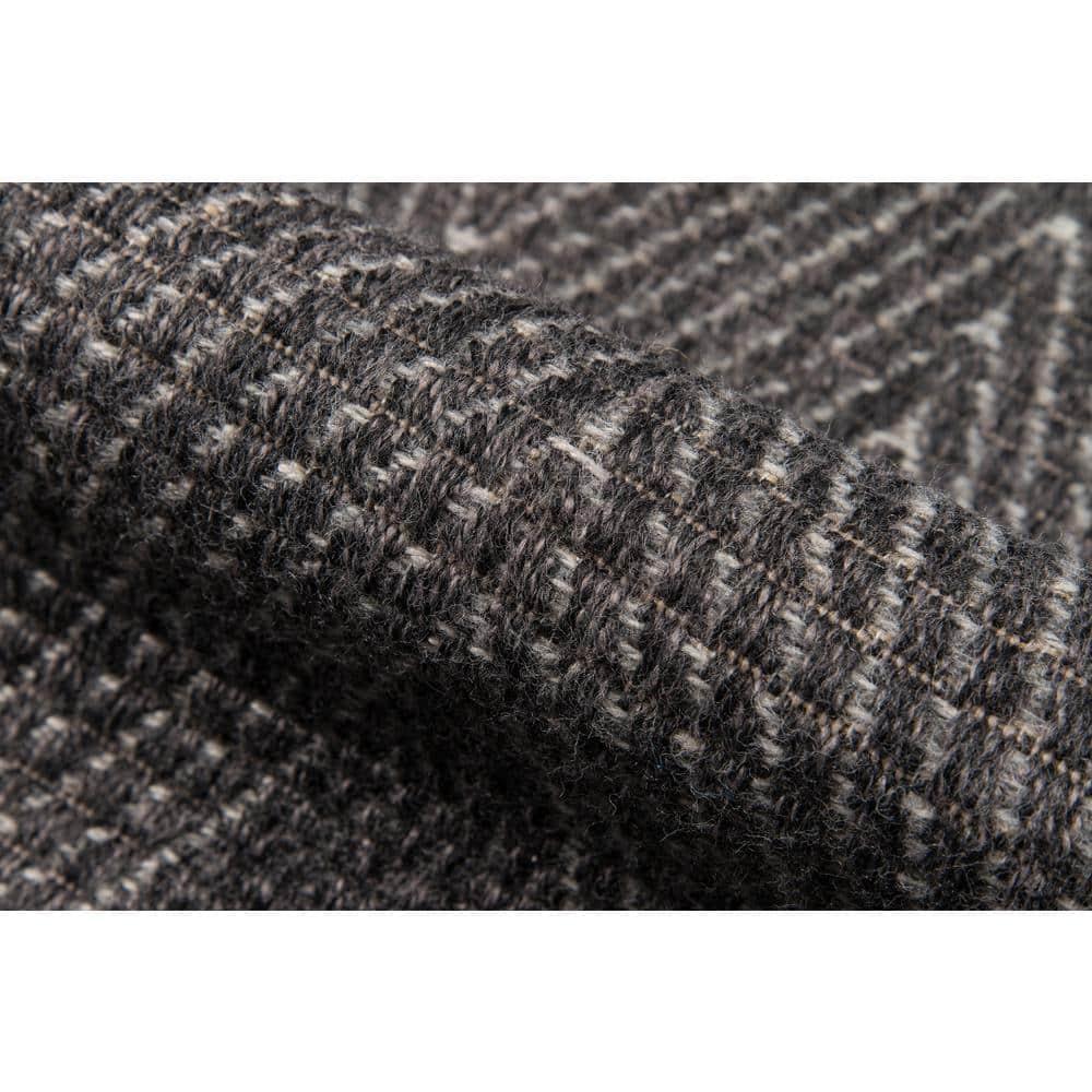 3'11"x5'7" Zig Zag Loomed Accent Rug Charcoal - Momeni: Contemporary Indoor/Outdoor Low Pile Area Rug