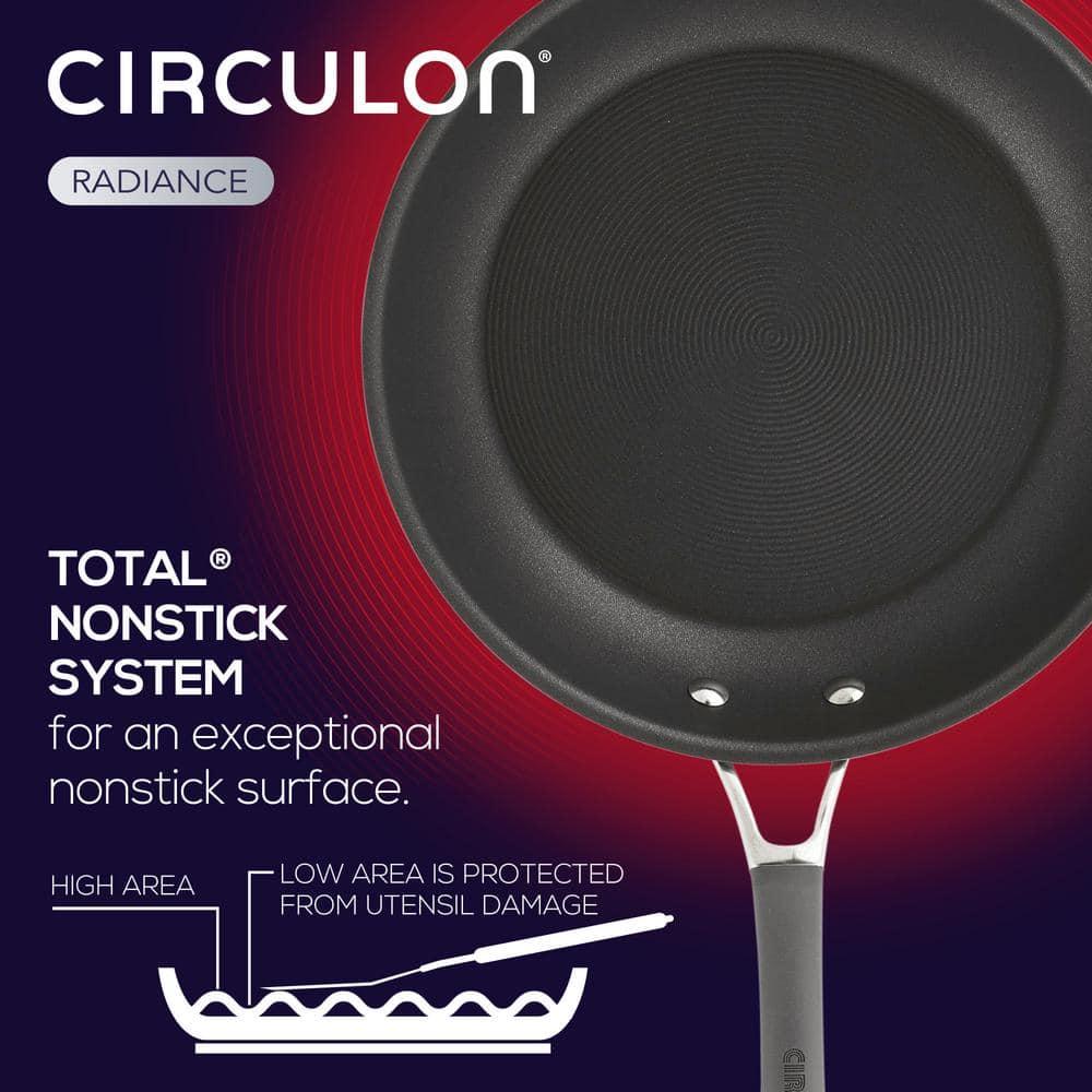 Circulon Radiance 8.5", 10" & 12.25" Open Frying Pans: Nonstick, Oven-Safe to 400°F, Dishwasher-Safe, Hard Anodized Aluminum
