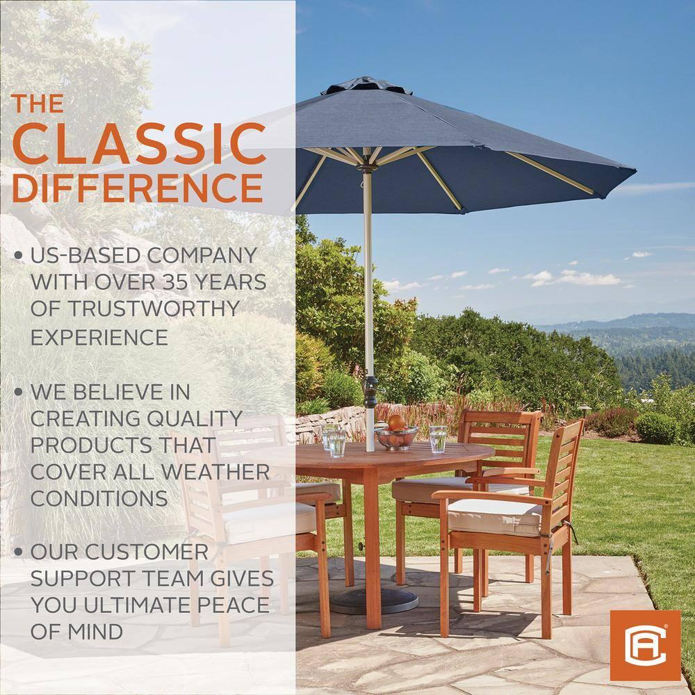 Classic Accessories Montlake FadeSafe Water-Resistant Patio Lounge Chair/Loveseat Cushion, 23 x 23 x 5 inch, Light Charcoal