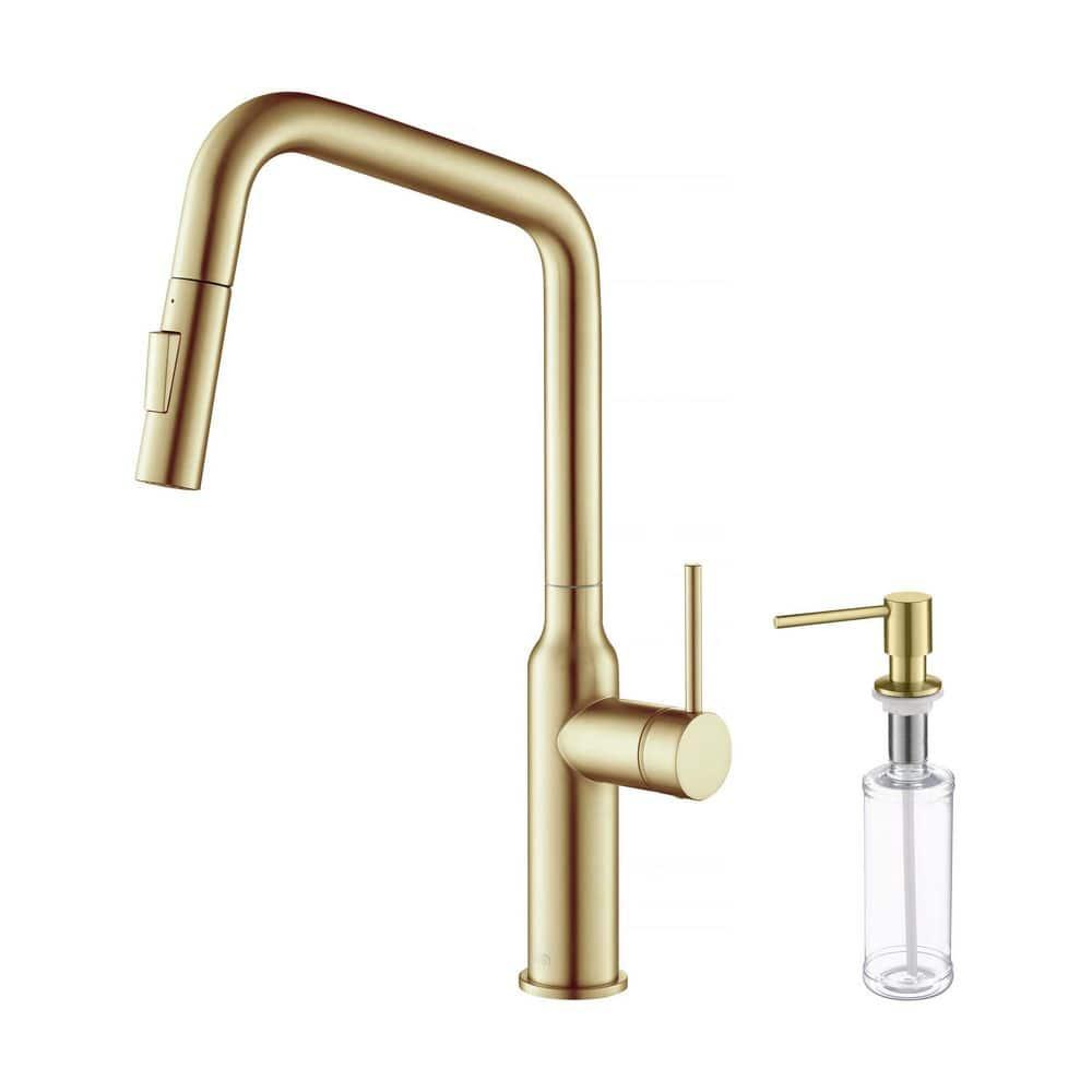 Macon Pull Down Single Handle Kitchen Faucet with Accessories