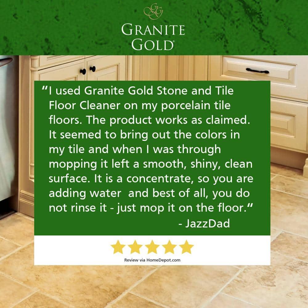 Granite Gold Stone And Tile Floor Cleaner - No-Rinse Deep Cleaning Granite, Marble, Travertine, Ceramic Solution - 32 Ounces (Packaging may vary)