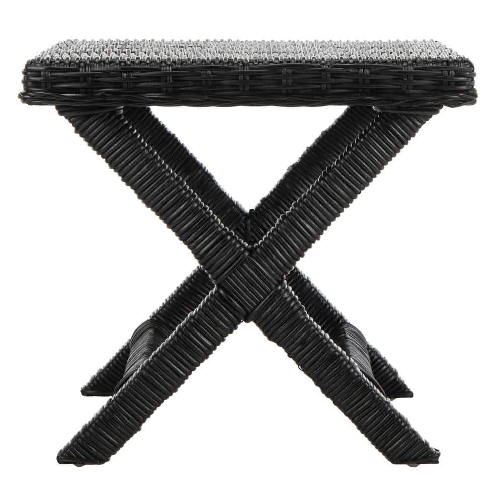 Manor Ottoman - FOX6529 - Black - Safavieh Couture