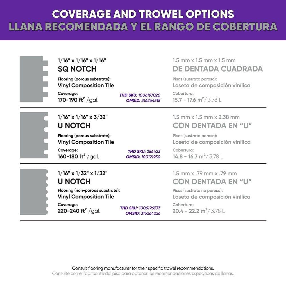 Roberts 2057-1 1 Gallon Vinyl Composition Tile VCT Adhesive, for Installing Vinyl-Composition or Vinyl-Asphalt