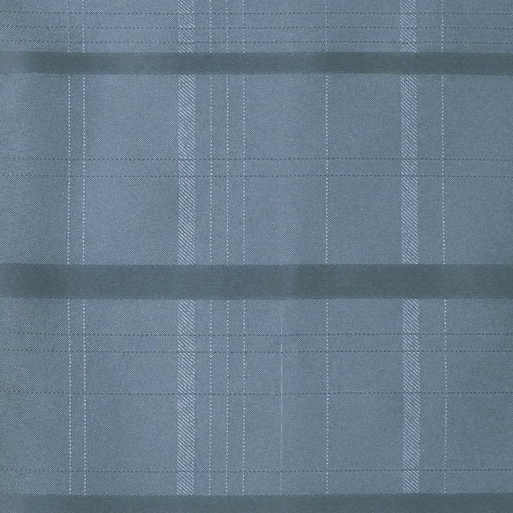 Elegance Plaid Stain & Water Resistant Tablecloth - 90" Round - Blue Shadow - Elrene Home Fashions