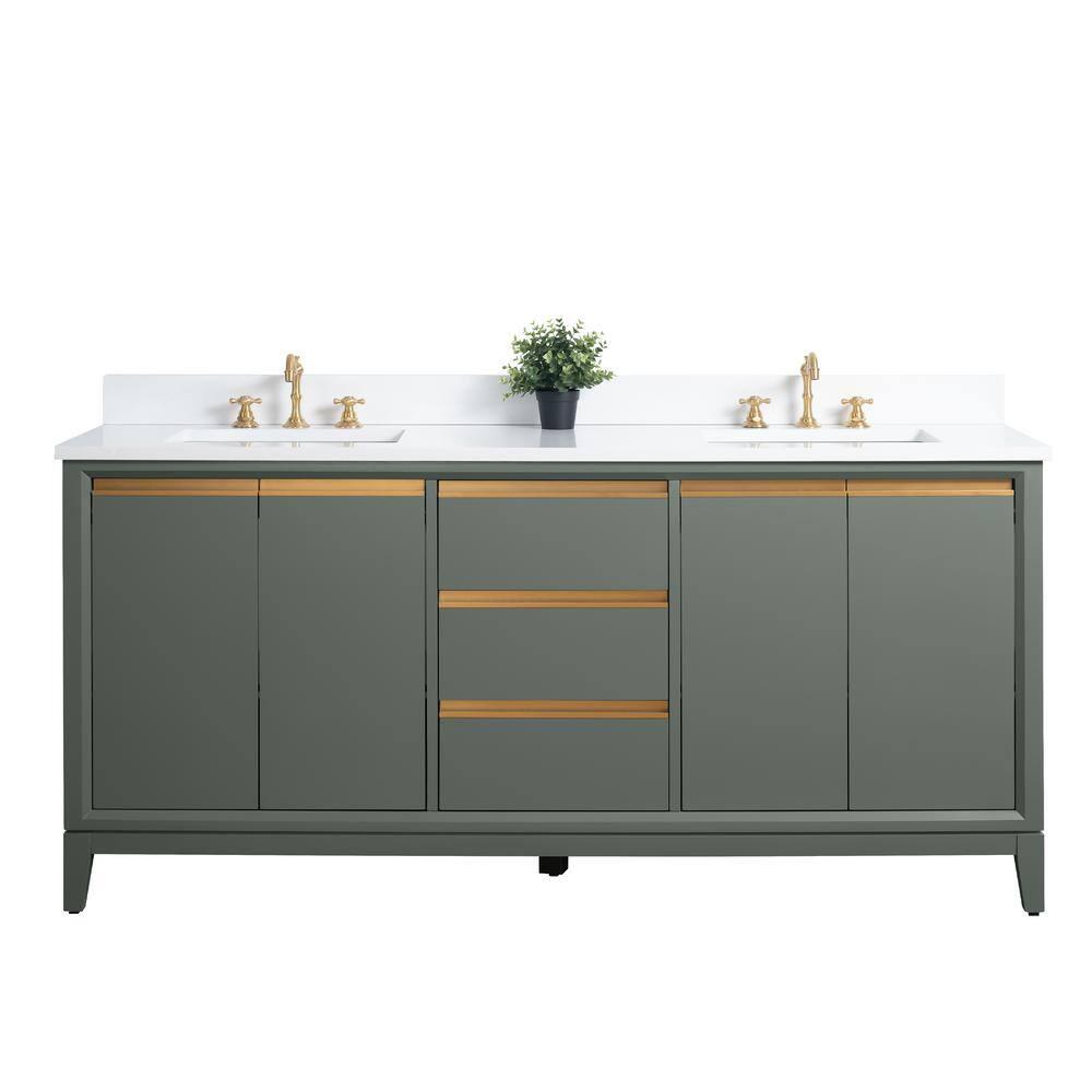 72 Double Bathroom Vanity with Top