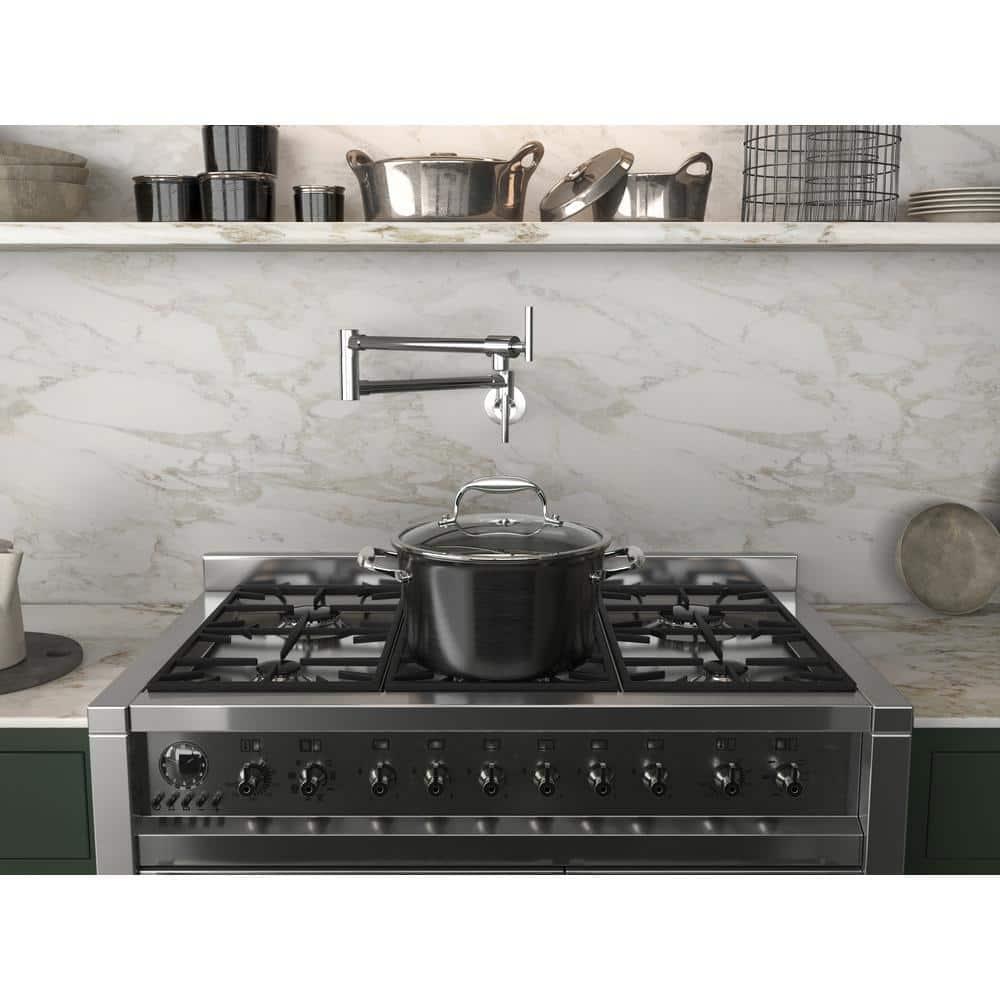 ANZZI ANZZI Braccia Series 24" Wall Mounted Pot Filler With Accessories KF-AZ258CH