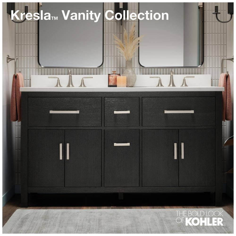 Kresla 60 In. Bathroom Vanity Cabinet With Sinks And Quartz Top