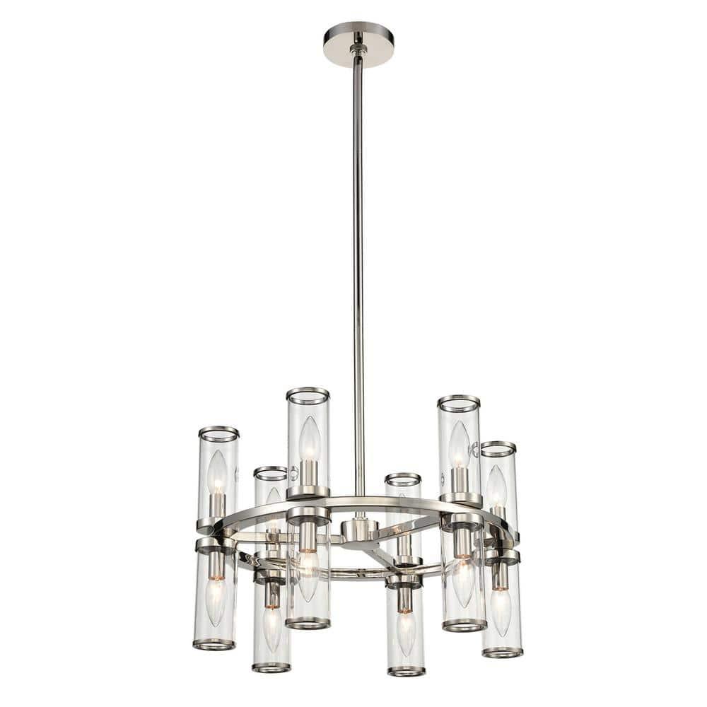Alora Lighting Revolve 12 - Light Dimmable Wagon Wheel Chandelier