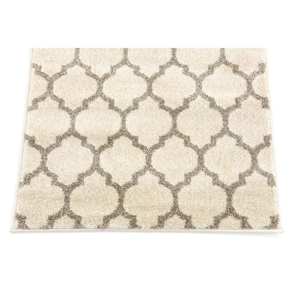 Unique Loom 2' 2 x 3' 1 Trellis Philadelphia Beige and Light Brown Area Rug